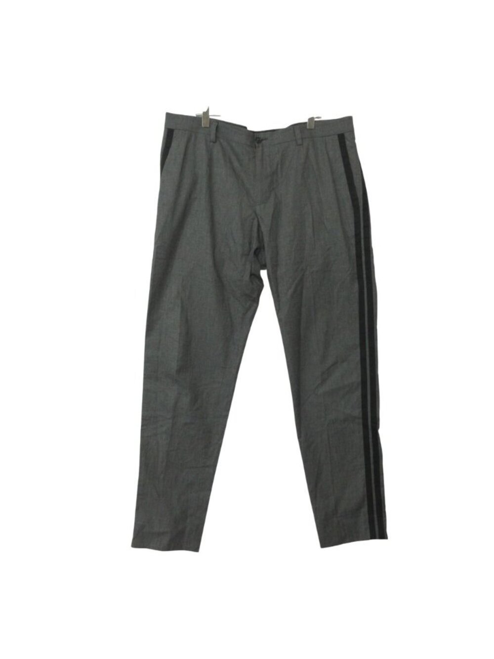 Dolce & Gabbana Pants Side Chapter Line 1 Tuck Trousers Tapered Gray XXL 54